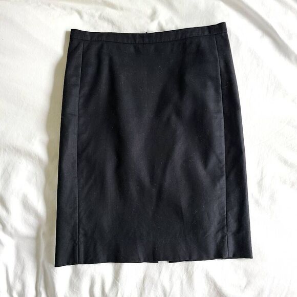 J. Crew Straight & Pencil Skirt Womens 10 Black 100% Cotton - Picture 1 of 5
